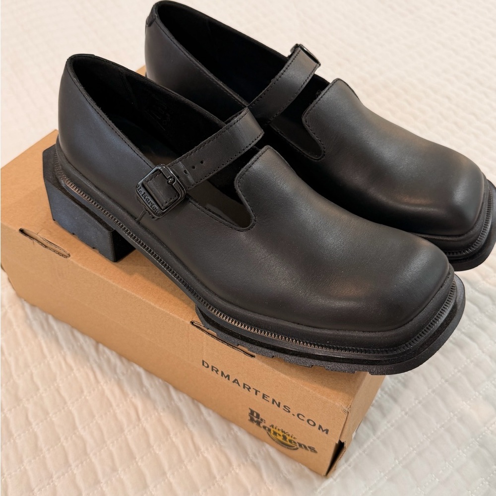 Dr. Martens Black Leather Mary Janes Maybole Size 10 - Picture 2 of 4
